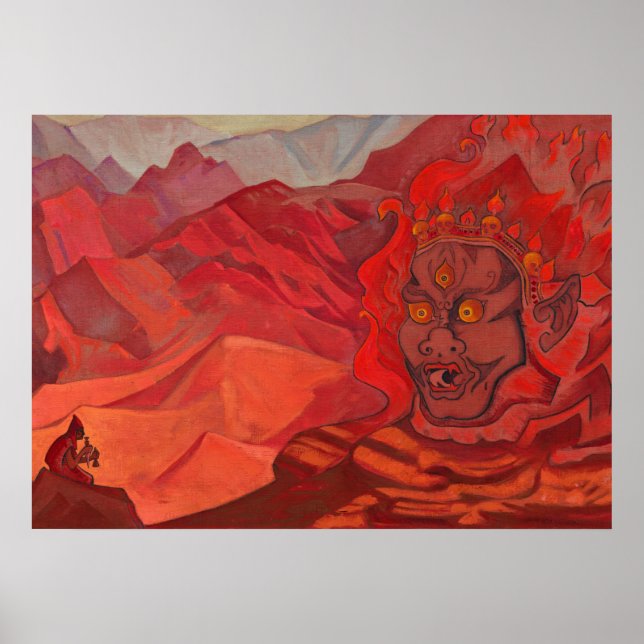 Poster Dorje, a ousada, 1925, por Nicholas Roerich (Frente)