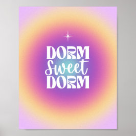 Poster Dorm Sweet Dorm Fuchsia & Aqua Gradient Aura