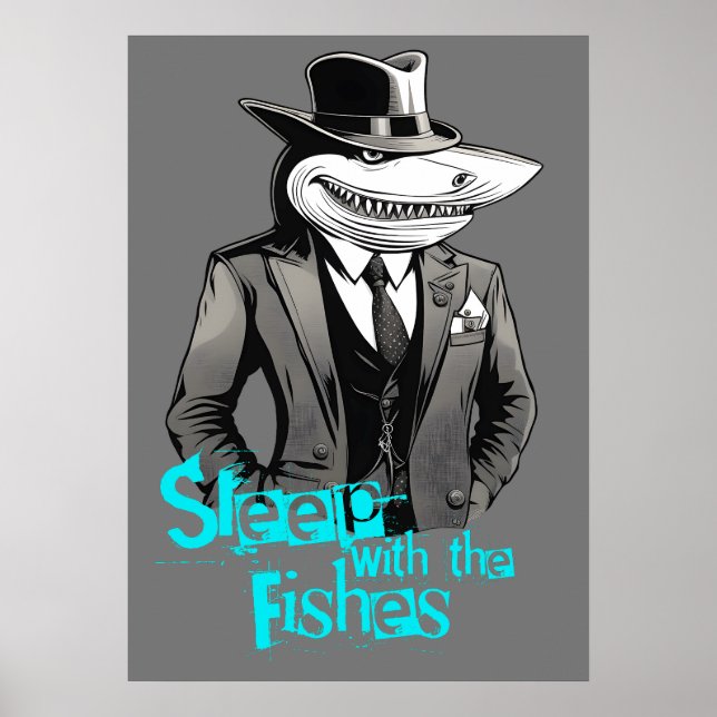 Poster Dorme com os Fishes (Frente)