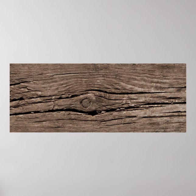 Poster Dormentes de madeira velhas, texturizados em segun (Frente)