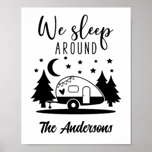Poster Dormimos Em Torno De Acampamento Engraçado RV