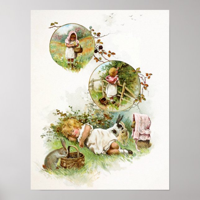 Póster Dormir e Sonhar com Coelhos Coelhinhos (Frente)