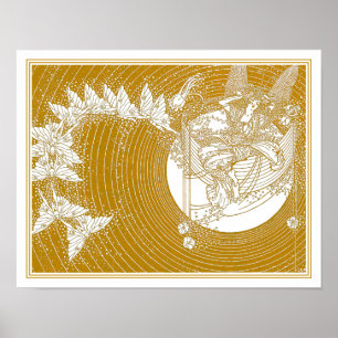 Poster Dorothy Lathrop: Ilustração Leitura do Barco dos S