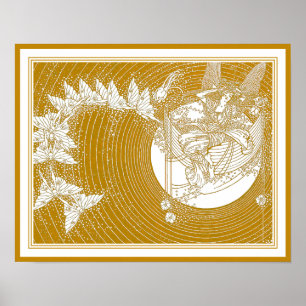 Poster Dorothy Lathrop: Ilustração Leitura do Barco dos S