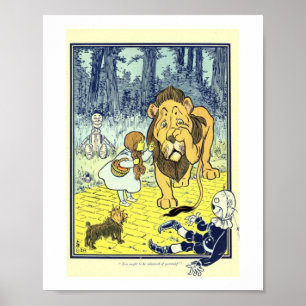 Poster Dorthey, Espantalho & Homem de Lata encontram Leão