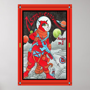 Poster dos "Astro-Gatos"