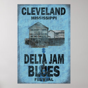 Poster dos azuis de Cleveland Mississippi