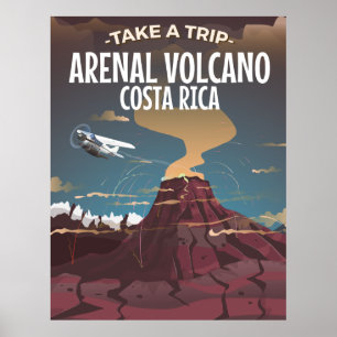 Poster dos desenhos animados do vintage de Costa