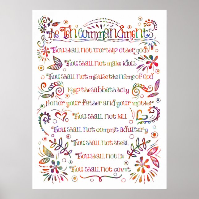 Poster dos Dez Mandamentos (Frente)