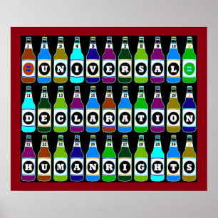 POSTER DOS DIREITOS HUMANOS - 30 SABORES DE UDHR
