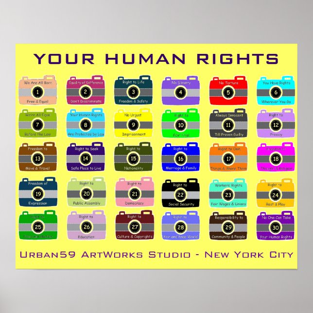 POSTER dos Direitos Humanos: "SNAP SHOT OF YOUR HR (Frente)