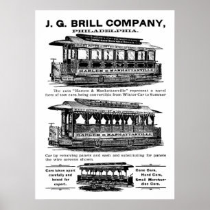 Poster dos eléctricos e dos troles de Parracho