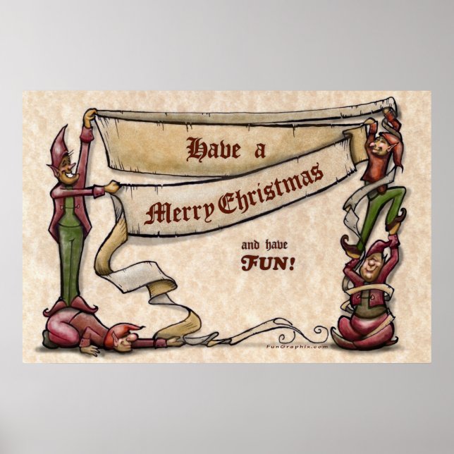 Poster dos Elves de Natal (Frente)