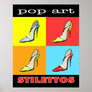 Poster dos estiletes 16x20 do pop art