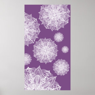 Poster dos flocos de neve da mandala