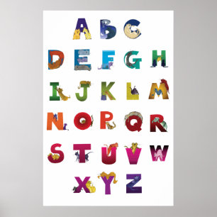 Poster dos gatos do alfabeto de Grotke