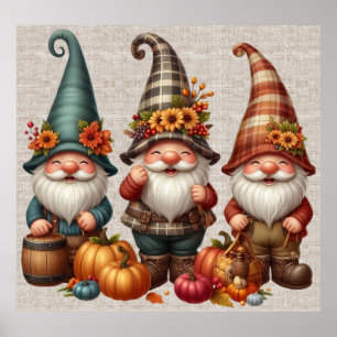 Poster dos Gnomos de Ação de Graças