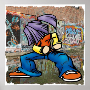 Poster dos grafites de Hip Hop