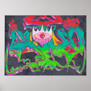 Poster dos grafites do olho mau