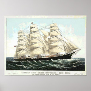 Poster dos irmãos do navio de tosquiadeira três