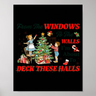 Poster Dos Janelas às Paredes Natal Fofinho de Férias