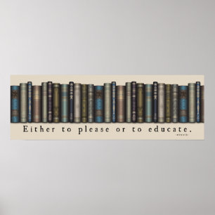 Poster dos livros velhos das citações de Horace