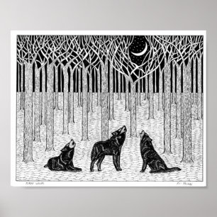 Poster dos lobos da floresta