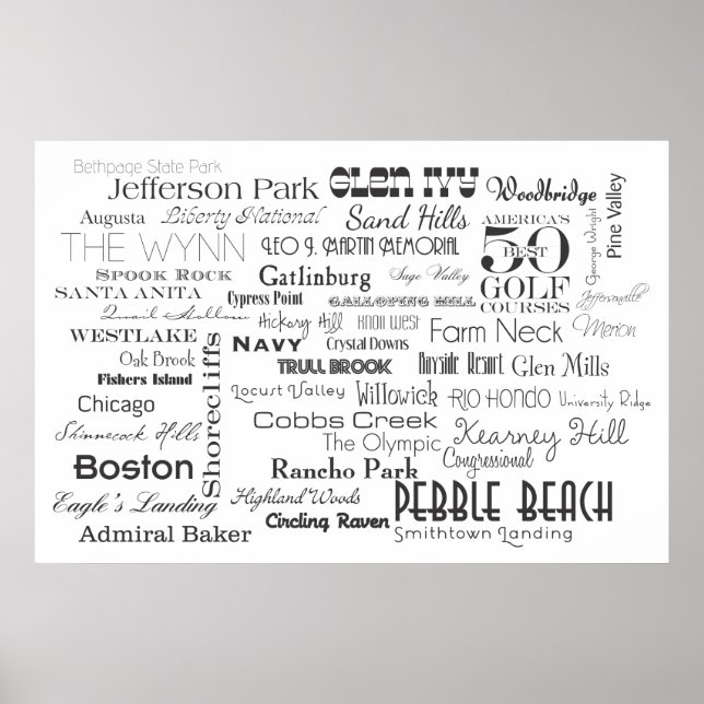 poster dos Melhores Cursos de Golfe das Américas (Frente)