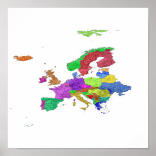 Poster dos países da Europa vazio