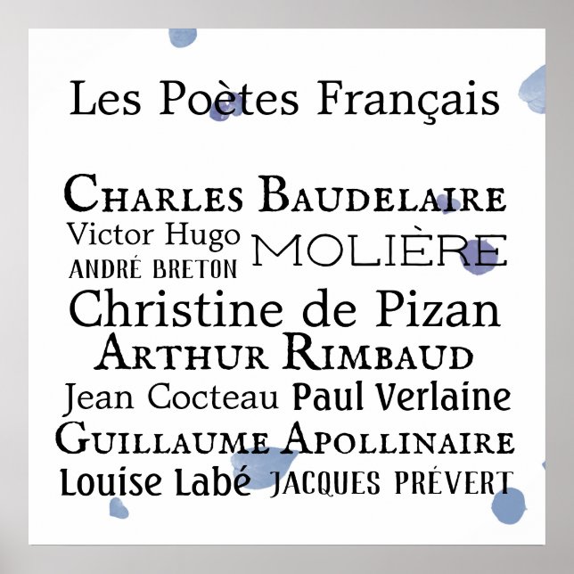 Poster dos Poetas Franceses (Frente)
