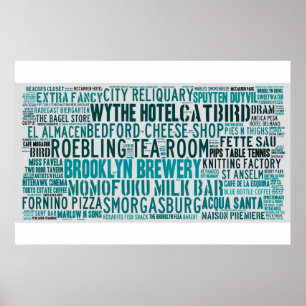 Poster dos pontos quentes do hipster de