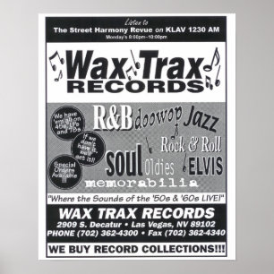 Poster dos registros de Trax da cera