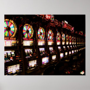 Poster dos slots machines de Las Vegas