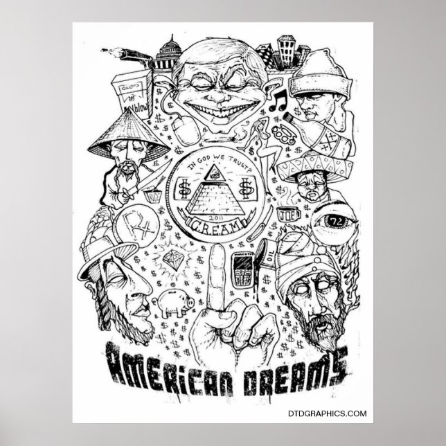 Poster dos Sonhos Americanos (Frente)