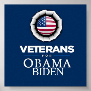Poster dos VETERANOS de Obama Biden