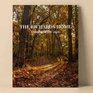 Poster Dose de Ouro Outono Caminho Nome Personalizado