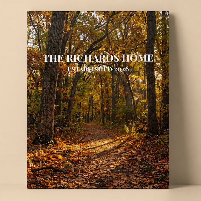 Poster Dose de Ouro Outono Caminho Nome Personalizado (Criador carregado)