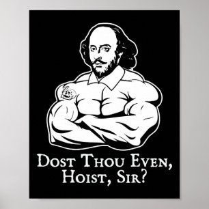Poster Dost Embora Içar Senhor Treino de Academia Engraça