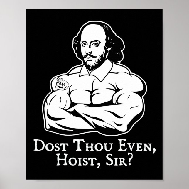 Poster Dost Embora Içar Senhor Treino de Academia Engraça (Frente)
