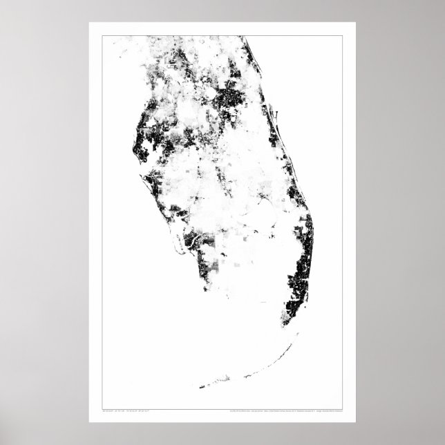 Póster Dotmap de Censo de Everglades (Frente)
