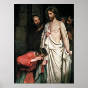Poster Doubting Thomas por Carl Bloch