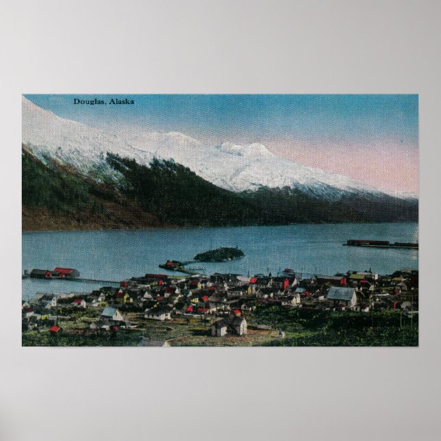 Poster Douglas, Alaska Town ViewDouglas, AK (Frente)