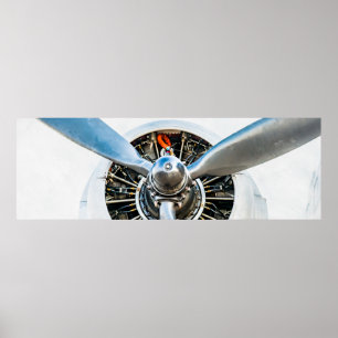 Póster Douglas DC-3 Aircraft. Propeller
