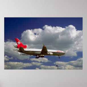 Póster Douglas MD-11 na aproximação final