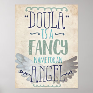 Póster Doula é um anjo