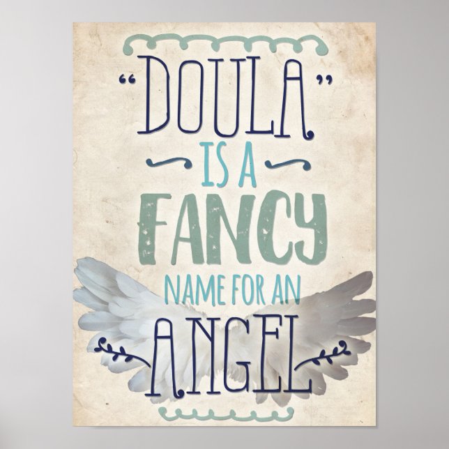 Póster Doula é um anjo (Frente)