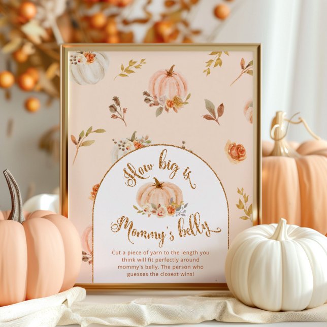 Poster Dourada abóbora como é grande o jogo da barriga de (Criador carregado)