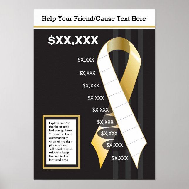 Póster Dourada meta de fita (Frente)