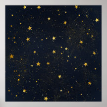 Douradas estrelas no céu noturno