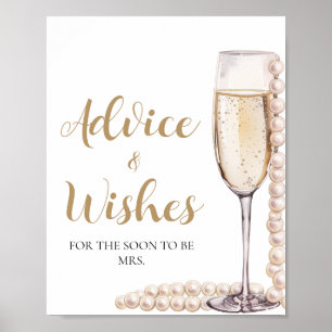 Poster Douradas Pérolas e Prosecco - Sinal de Desejo
